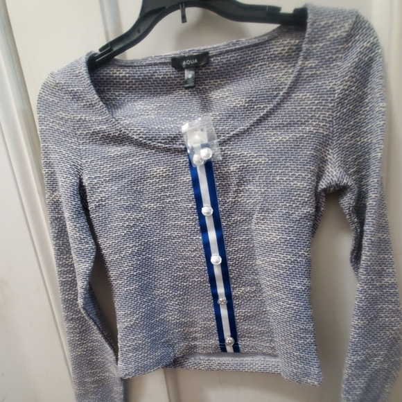 Aqua Stretch Tweed Top - 100% Exclusive - Picture 2 of 3